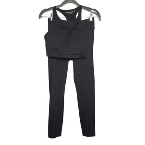 Outdoor Voices Set Sports Bra & TechSweat Flex 7/8 Leggings Womens Size S Gray